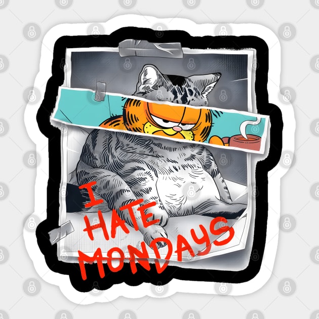 I Hate Monday Sticker by Cervezas del Zodiaco